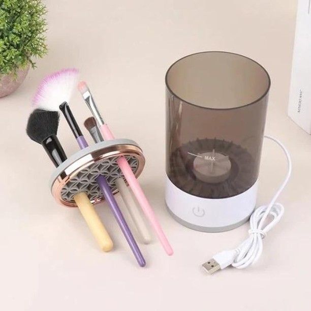 Lavador de brochas de maquillaje eléctrico