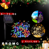 LUCES NAVIDEÑAS CON PANEL SOLAR